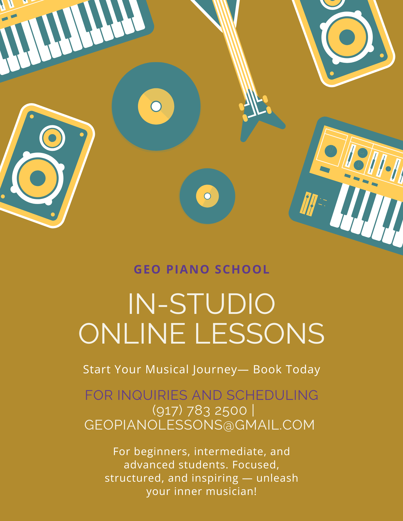 GeoPiano Studio Flyer